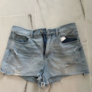 Sneak Peek Light Blue Distressed Jean Shorts Size 29